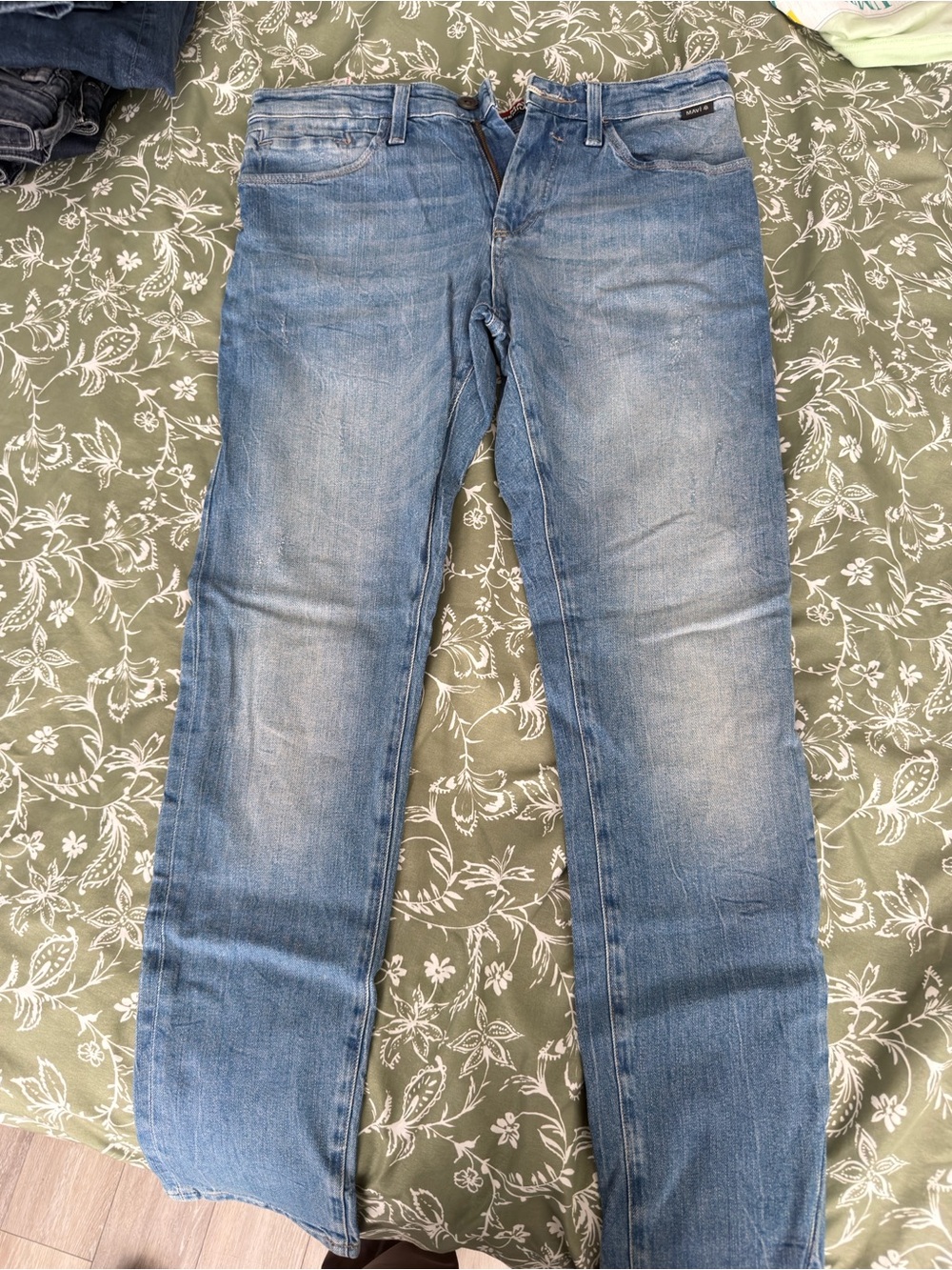 Mavi Men's Straight Jeans in Light Blue Wash